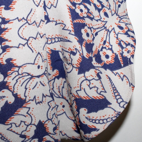 Cabi Flutter Sleeve Damask Print Blouse - Picture 12 of 16